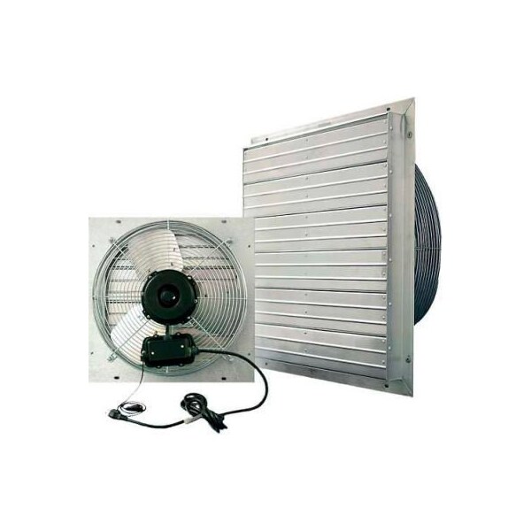 J & D Manufacturing J&D Manufacturing 16in ES Shutter Fan W/ 9' Power Cord, 1/10 HP, Single Phase - VPES16
