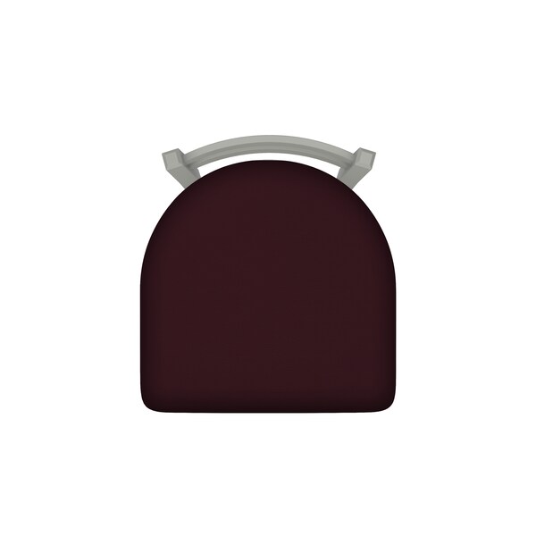 Holland Bar Stool Co 25" Low Back Swivel Counter Stool, Nickel Finish, Canter Bordeaux Seat - 41125AN005