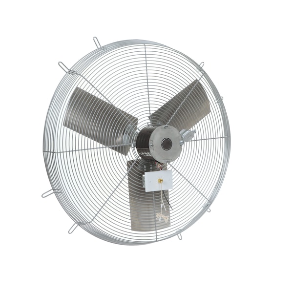 Tpi Exhaust Fan, 30" TEAO Motor, 120V, Wire Guard, 1/4HP, 3-Speed, Gray - CE 30-D