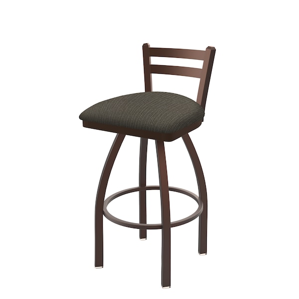 Holland Bar Stool Co 25" Low Back Swivel Counter Stool, Bronze Finish, Graph Chalice Seat - 41125BZ019
