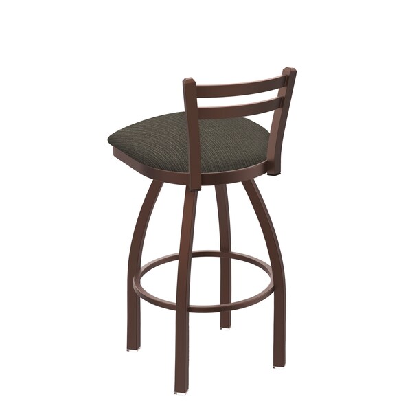 Holland Bar Stool Co 25" Low Back Swivel Counter Stool, Bronze Finish, Graph Chalice Seat - 41125BZ019