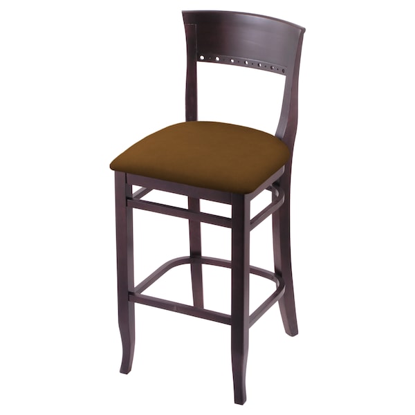 Holland Bar Stool Co 25" Counter Stool, Dark Cherry Finish, Canter Thatch Seat - 316025DC001