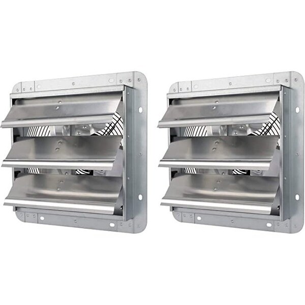 Ipower Exhaust Fan Shutter Fan 10 inch 2 Pack, 2PK - HIFANXEXHAUST10X2