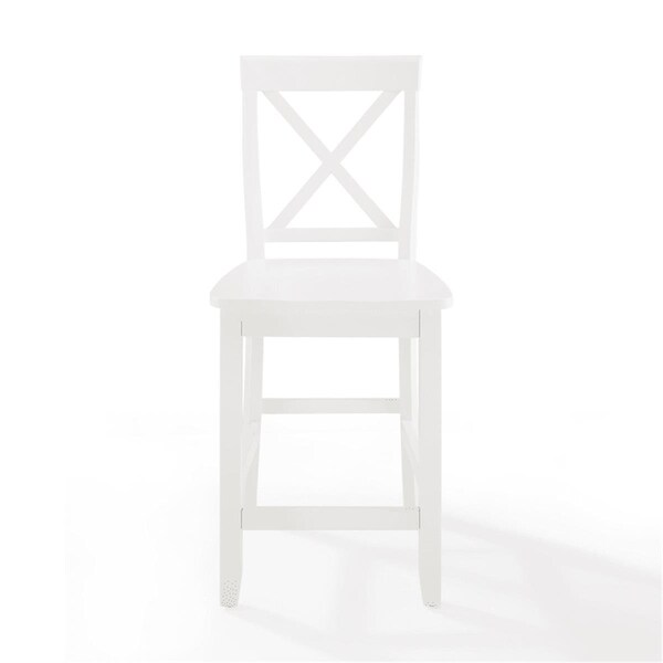 Crosley Furniture X-Back Counter Stool Set, White - 2 Piece - CF500424-WH