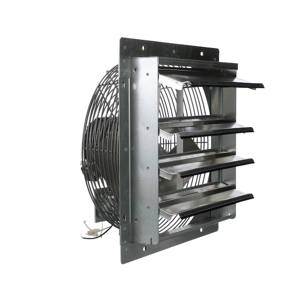 Tpi Exhaust Fan, 14" TEAO Motor, 120V, With Shutter, 1/8HP, 3-Speed, Gray - CE 14-DS