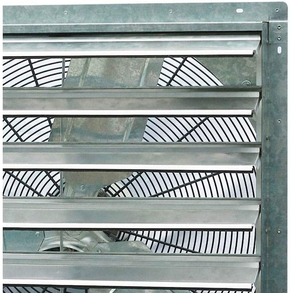 Iliving Silver 30 in. 5088 CFM Electric Powered Single Speed Shutter Exhaust Fan - ILG8SF30S