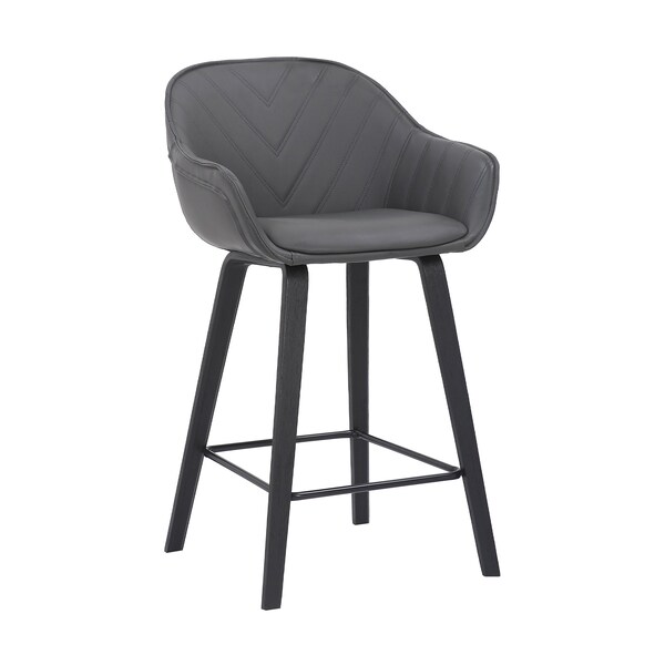 Armen Living Crimson 26" Faux Leather and Wood Bar and Counter Height Stool - LCCRBAGR26