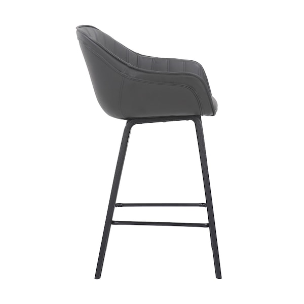 Armen Living Crimson 26" Faux Leather and Wood Bar and Counter Height Stool - LCCRBAGR26