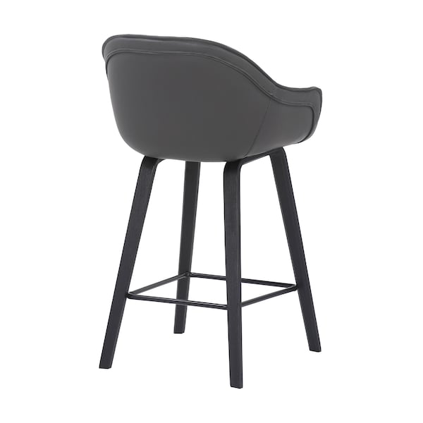 Armen Living Crimson 26" Faux Leather and Wood Bar and Counter Height Stool - LCCRBAGR26