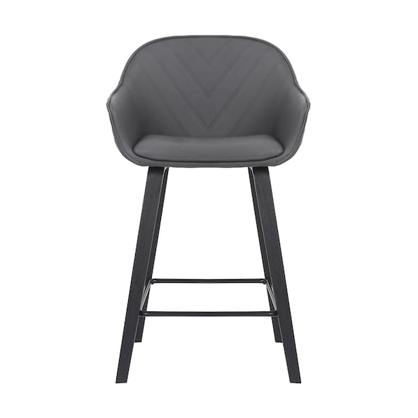 Armen Living Crimson 26" Faux Leather and Wood Bar and Counter Height Stool - LCCRBAGR26