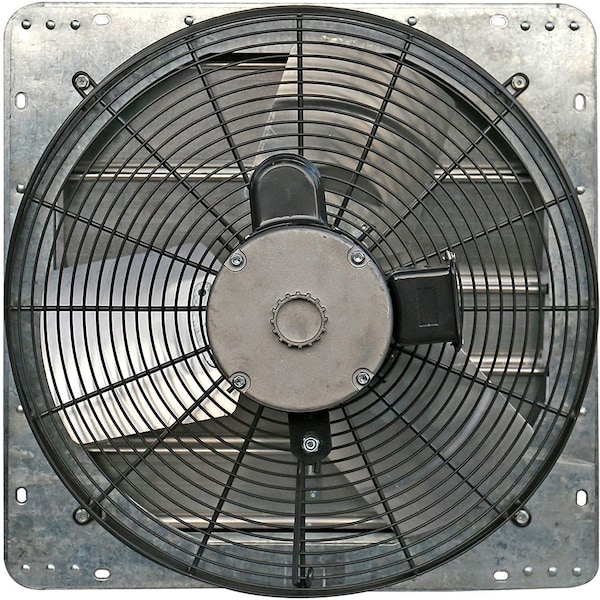 Iliving Silver 3852 CFM 18 in. Wall-Mounted Electric Powered Single Speed Shutter Exhaust Fan - ILG8SF18S