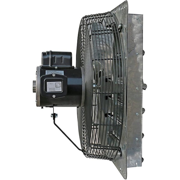 Iliving Silver 3852 CFM 18 in. Wall-Mounted Electric Powered Single Speed Shutter Exhaust Fan - ILG8SF18S