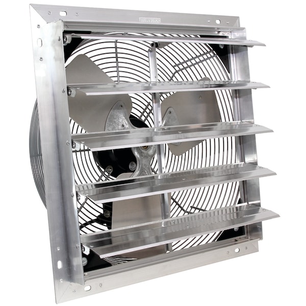 Ves Fan, 20" Shutter Exhaust, 115V, 1/10HP, 60Hz, 3 Galvanized Steel Blades, AC Motor, 3 Speed, w/Cord - SF-20000-01