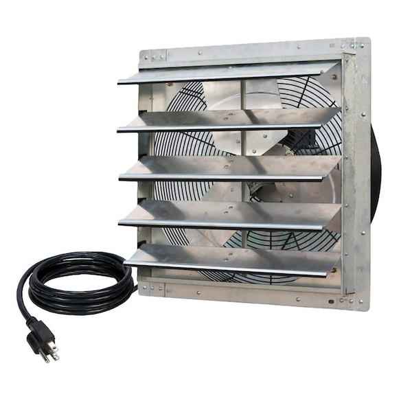 Iliving Silver 3368 CFM 20 in. Wall-Mounted Electric Powered Variable Speed Shutter Exhaust Fan - ILG8SF20V