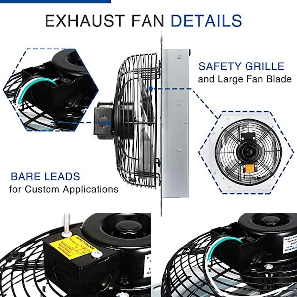 Ipower Exhaust Fan Shutter Fan 10 inch, 164.5rmb - HIFANXEXHAUST10