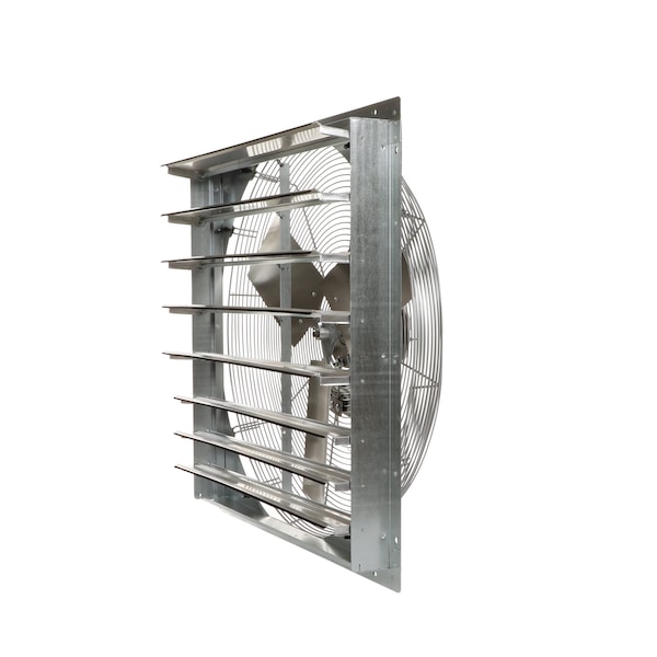 Tpi Exhaust Fan, 30" TEAO Motor, 120V, With Shutter, 1/4HP, 2-Speed, Gray - CE 30-DS