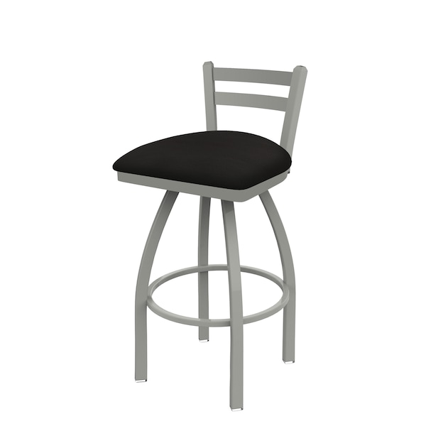 Holland Bar Stool Co 25" Low Back Swivel Counter Stool, Nickel Finish, Canter Espresso Seat - 41125AN003