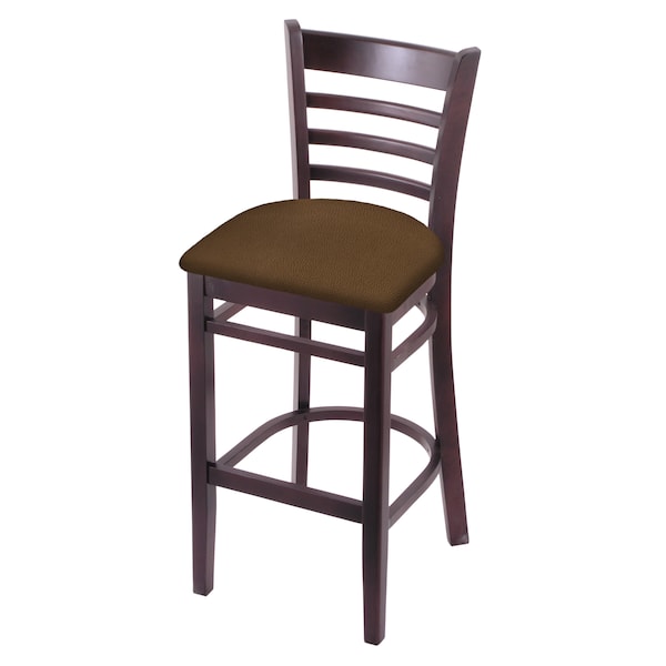 Holland Bar Stool Co 25" Counter Stool, Dark Cherry Finish, Rein Thatch Seat - 314025DC026