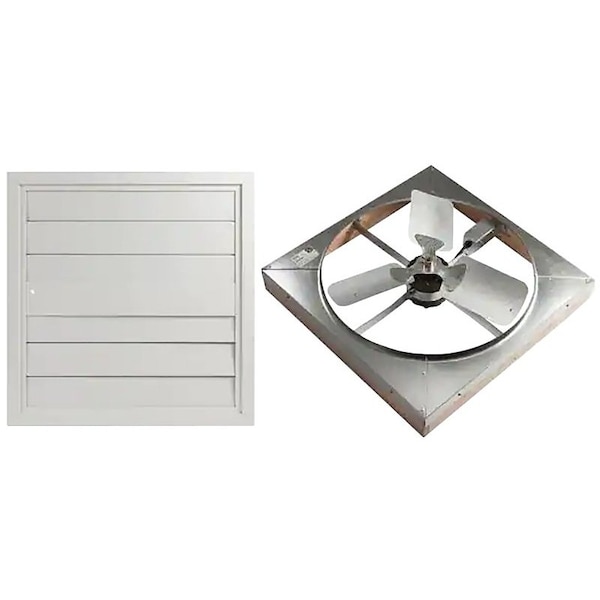 Master Flow Master Flow WHFS24M Whole House Fan, 4500 cfm, Aluminum - WHFS24M