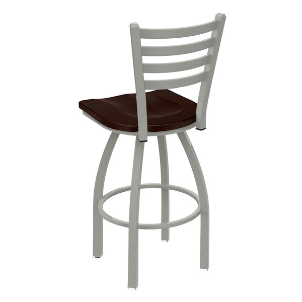 Holland Bar Stool Co 25" Swivel Counter Stool, Nickel Finish, Dark Cherry Maple Seat - 41025ANDCMPL