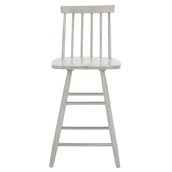 Safavieh 16.9 x 16.7 x 39.8 in. May Wood Counter Stool, Grey - BST1405B