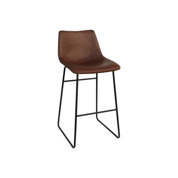 Lorell Lorell Modern Sled Guest Stools - Leather - Tan - Set of 2 - LLR42958