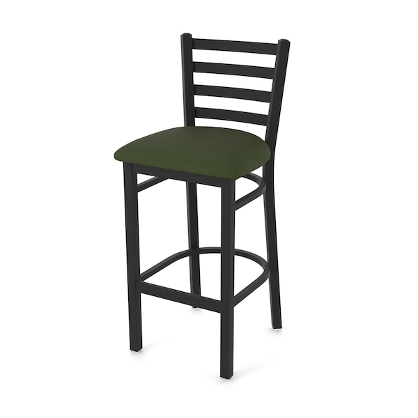 Holland Bar Stool Co 25" Stationary Counter Stool, Black Wrinkle, Canter Pine Seat - 40025BW010