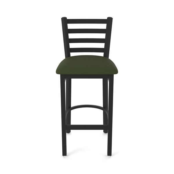 Holland Bar Stool Co 25" Stationary Counter Stool, Black Wrinkle, Canter Pine Seat - 40025BW010