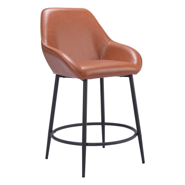 Zuo Modern Vila Counter Stool Set Of 2 Brown - 109952