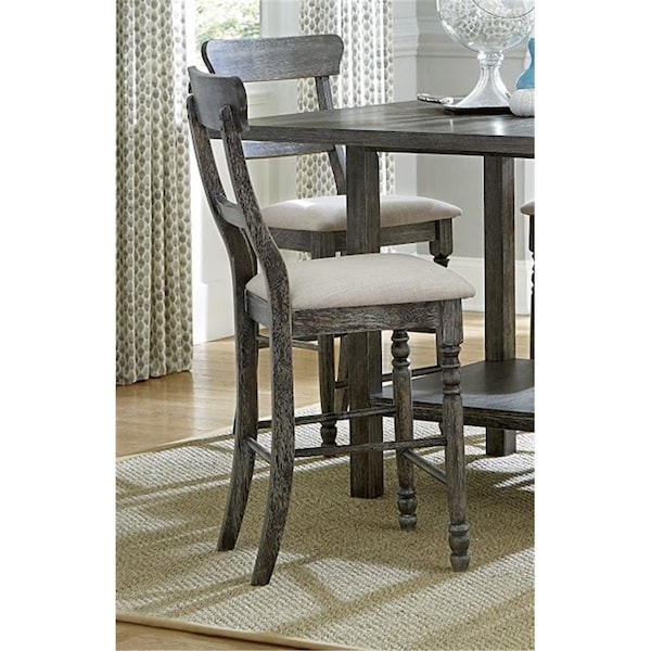 Progressive Furniture 41 x 19 x 20 in. Upholstered Counter Chair, 2PK - P836-63