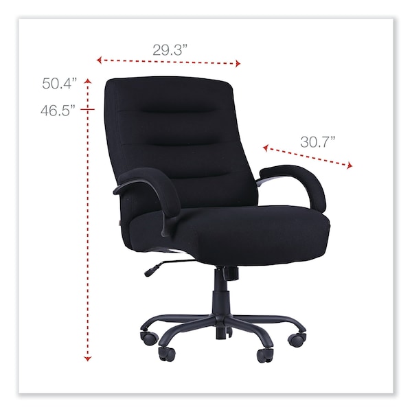 Alera Kesson Series Big and Tall Office Chair, 25.4in Seat Height, Black - 12010-00