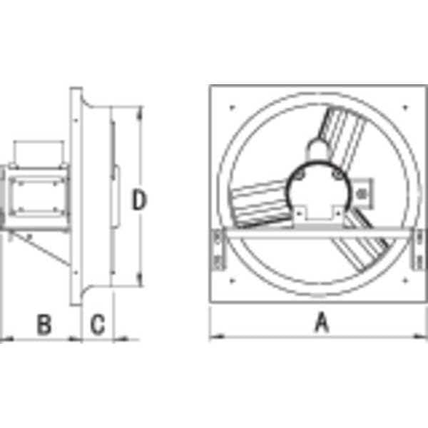 Dayton Exhaust Fan, 18 In, 3126 CFM - 10D960