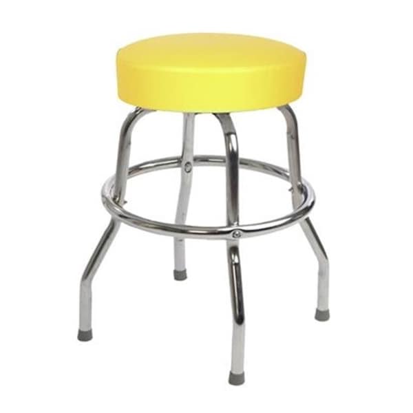 Richardson Seating Corp Richardson Seating Corp 1950YEL-24 1950- 24 in. Floridian Swivel Counter Stool; Yellow - Chrome - 1950YEL-24