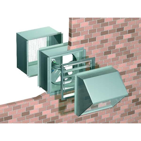 Dayton Wall Housing, Galv Steel, For 54 In Fan - 3FKG4