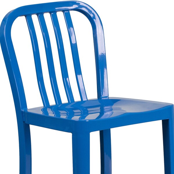 Flash Furniture 2 Pack 24" High Blue Metal Counter Height Stool - 2-CH-61200-24-BL-GG
