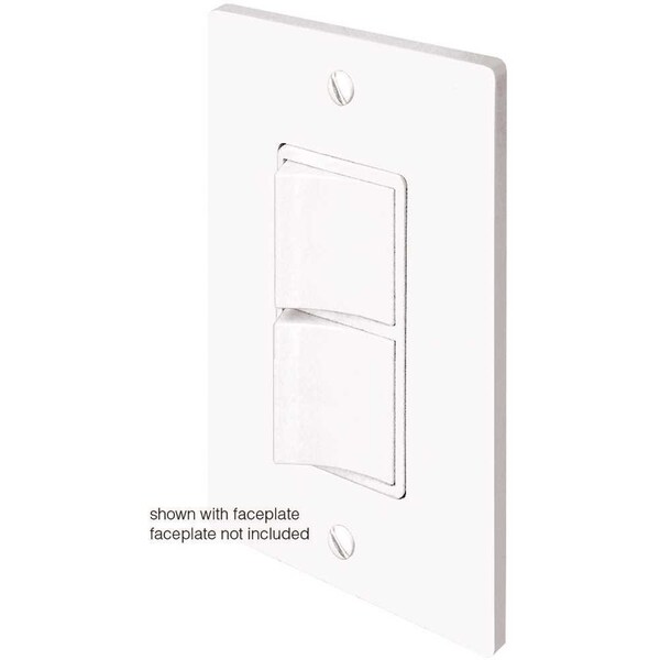 National Brand Alternative 2-Function Rocker Combination Switch in White 120-Volt, 15 AMPX2 - FSR-500-W7