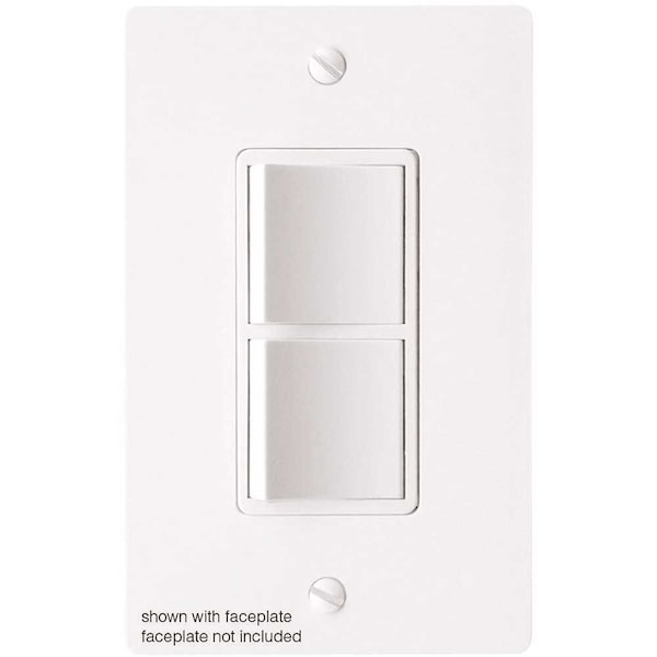 National Brand Alternative 2-Function Rocker Combination Switch in White 120-Volt, 15 AMPX2 - FSR-500-W7