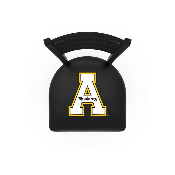 Holland Bar Stool Co 25" Blk Wrinkle Appalachian State Stationary Counter Stool, Ladder Back - L00425APPSTU