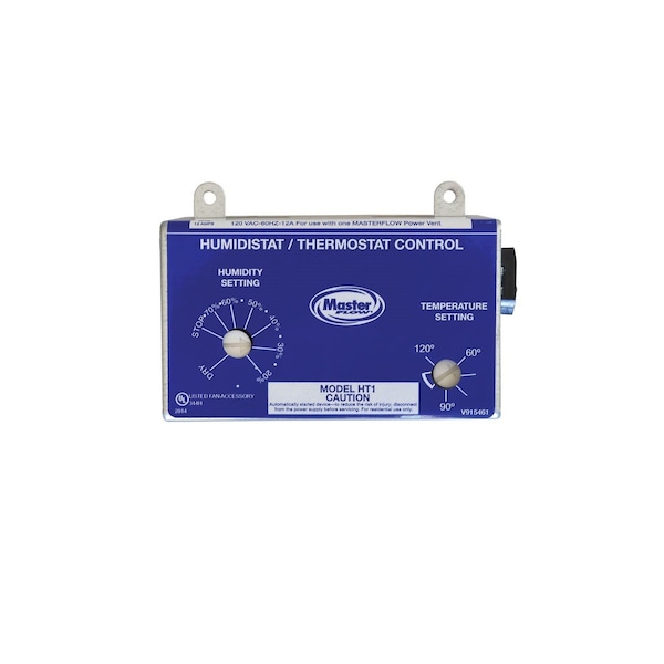 Gaf Master Flow Manually Adjustable Humidistat/Thermostat Control for EGV/ERV Power Vents - HT1