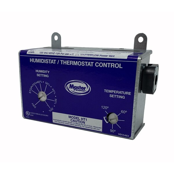 Gaf Master Flow Manually Adjustable Humidistat/Thermostat Control for EGV/ERV Power Vents - HT1
