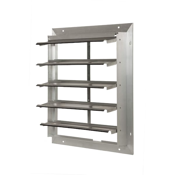Air Conditioning Products Co 60 Aluminum Wall Exhaust Shutter Rear Flange - EAS-MF 60"