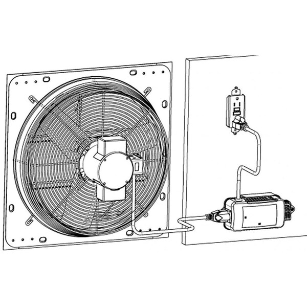 Iliving White Exhaust Fan Smart Remote Control Kit with Thermostat Humidistat Speed Controller - ILG8SFRC