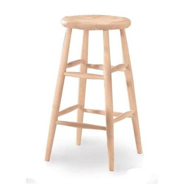 International Concepts International Concepts 1S-830 30 in. Unfinished Scooped Seat Stool - 1S-830