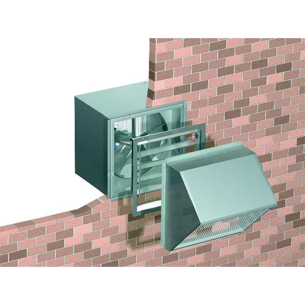 Dayton Wall Housing, Galv Steel, For 48 In Fan - 3FKG3