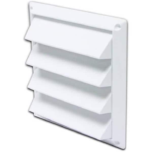 Lambro Industries Inc Lambro 604W 4 in. White Air Intake Vent - 520955