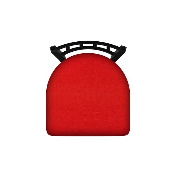 Holland Bar Stool Co 25" Swivel Counter Stool, Black Wrinkle, Canter Red Seat - 81025BW011