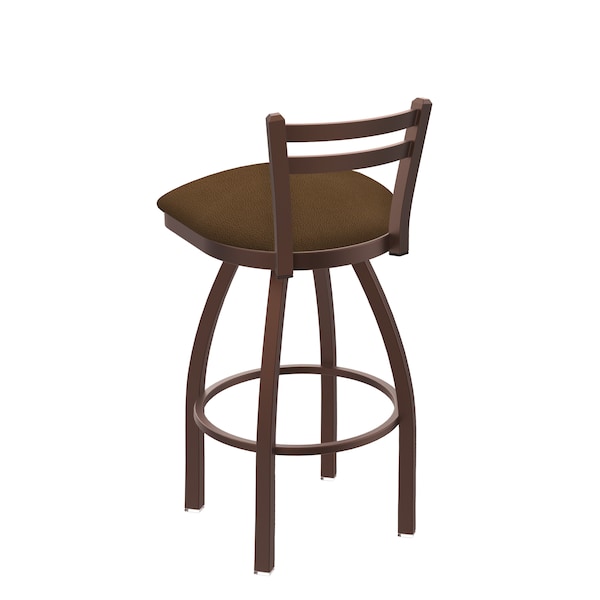 Holland Bar Stool Co 25" Low Back Swivel Counter Stool, Bronze Finish, Rein Thatch Seat - 41125BZ026