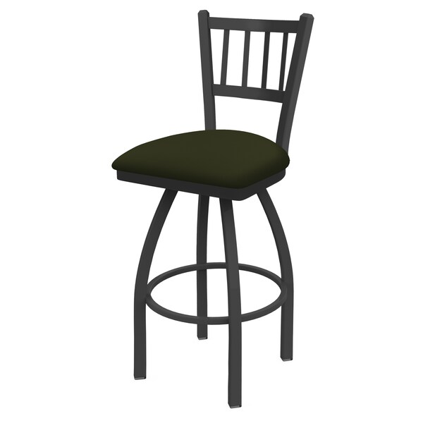 Holland Bar Stool Co 25" Swivel Counter Stool, Pewter Finish, Canter Pine Seat - 81025PW010