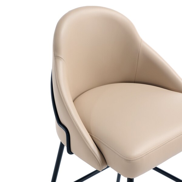 Manhattan Comfort Gracie Counter Stool  in Tan and Black - CS019-BTN