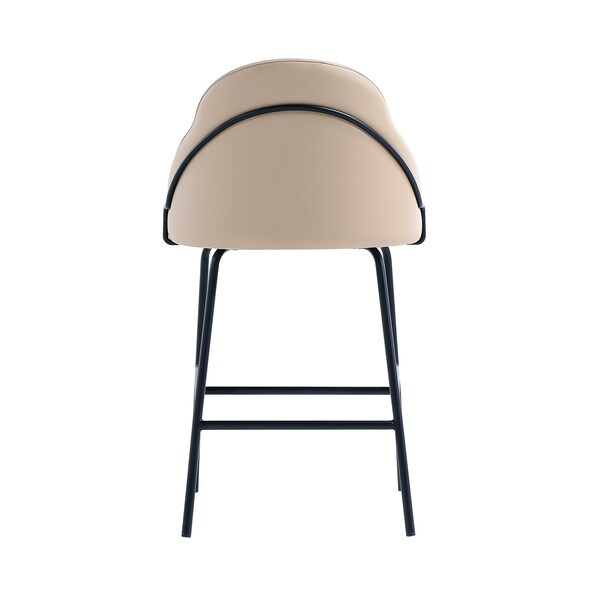 Manhattan Comfort Gracie Counter Stool  in Tan and Black - CS019-BTN